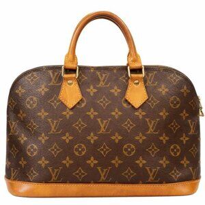 Louis Vuitton Monogram Alma PM Brown Leather Handbag Authentic